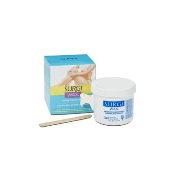 Three-dimensional illustration of Body hard wax pack with its depilatory wax and wooden applicator